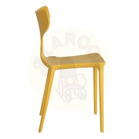 Silla apilable amarilla de polipropileno 47x41x83.50cm - Ixia - 152644IX - foto-secundaria-1