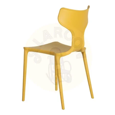 Silla apilable amarilla de polipropileno 47x41x83.50cm - Ixia - 152644IX - foto-secundaria-2