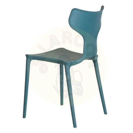 Silla apilable azul de polipropileno 47x41x83.50cm - Ixia - 152646IX - foto-secundaria-1