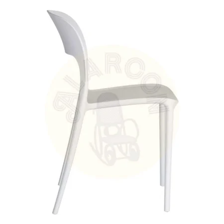 Silla apilable blanca de polipropileno 43x43x83.20cm - Ixia - 152647IX - foto-secundaria-1