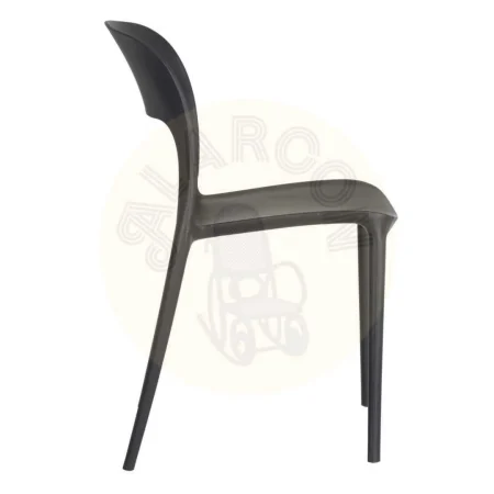 Silla apilable de polipropileno gris oscuro 43x43x83.20cm - Ixia - 152648IX - foto-secundaria-1