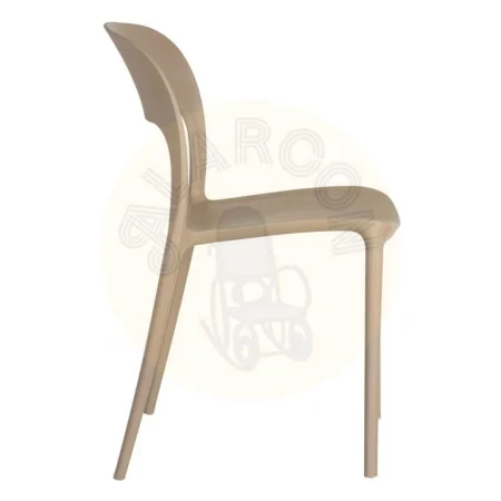 Silla apilable beige de polipropileno apta para exterior 43x43x83.20cm - Ixia - 152649IX - foto-secundaria-1