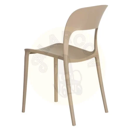 Silla apilable beige de polipropileno apta para exterior 43x43x83.20cm - Ixia - 152649IX - foto-secundaria-2