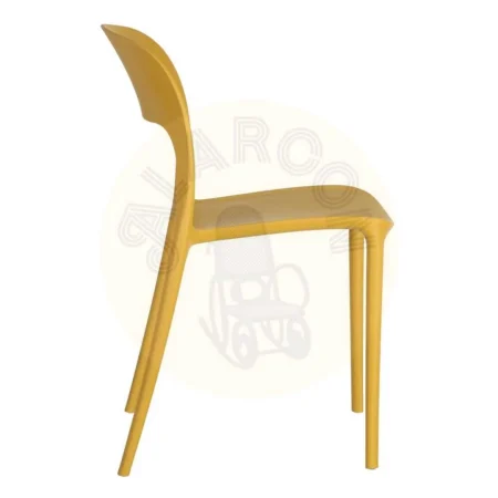 Silla apilable amarilla de polipropileno apta para exterior 43x43x83.20cm - Ixia - 152650IX - foto-secundaria-1