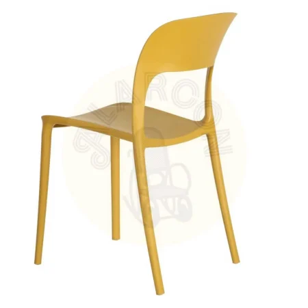 Silla apilable amarilla de polipropileno apta para exterior 43x43x83.20cm - Ixia - 152650IX - foto-secundaria-2
