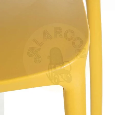 Silla apilable amarilla de polipropileno apta para exterior 43x43x83.20cm - Ixia - 152650IX - foto-secundaria-4