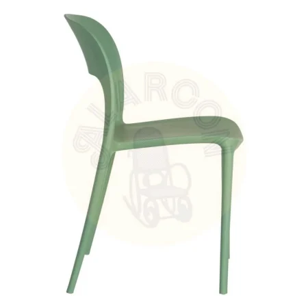 Silla apilable verde menta en polipropileno apta para exterior 43x43x83.20cm - Ixia - 152651IX - foto-secundaria-1