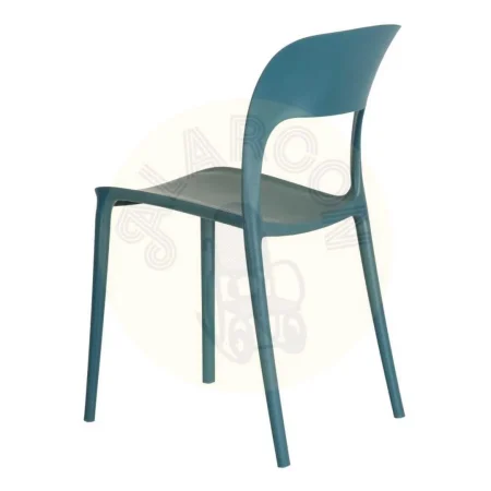 Silla apilable azul de polipropileno apta para exterior 43x43x83.20cm - Ixia - 152652IX - foto-secundaria-1