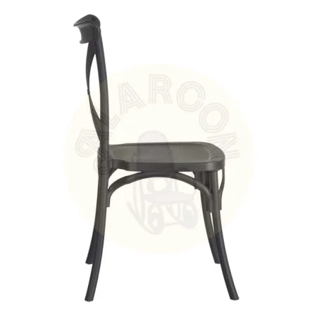 Silla apilable gris oscuro en polipropileno asiento 46cm homologada EN16139 48.50x43x91cm - Ixia - 152654IX - foto-secundaria-1