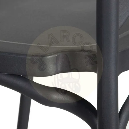 Silla apilable gris oscuro en polipropileno asiento 46cm homologada EN16139 48.50x43x91cm - Ixia - 152654IX - foto-secundaria-4