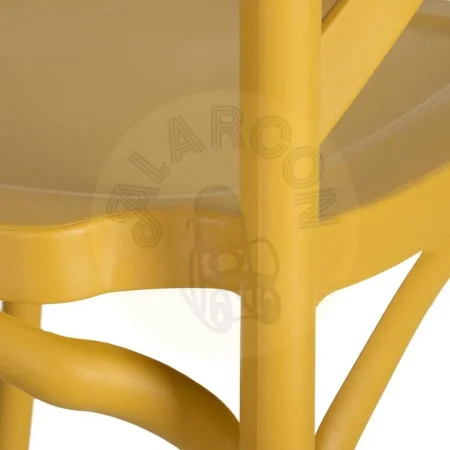 Silla apilable amarilla de polipropileno apta para exterior 48.50x43x91cm - Ixia - 152656IX - foto-secundaria-4