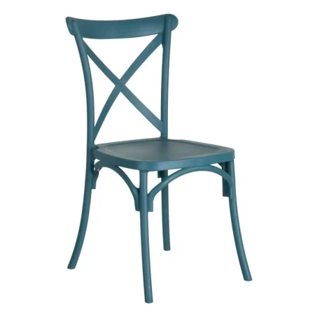 Silla apilable azul en polipropileno apta para exterior certificada EN16139 altura del asiento 46cm 48.50x43x91cm - Ixia - 152658IX - foto-blanco