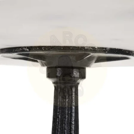 Mesa auxiliar blanca y negra en metal y mármol 70x70x71cm - Ixia - 153034IX - foto-secundaria-1
