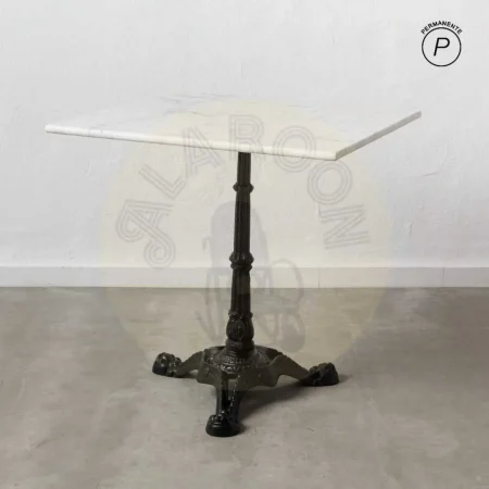 Mesa auxiliar blanca y negra en metal y mármol 70x70x71cm - Ixia - 153034IX - foto-secundaria-7