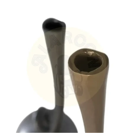 Set de 2 jarrones Padova en aluminio acabado dorado y negro diseño contemporáneo/ Grande 20. pequeño 20xGrande 20. pequeño 20xGrande 78. pequeño 68cm - Giner y Colomer - 1617GYC - foto-secundaria-2