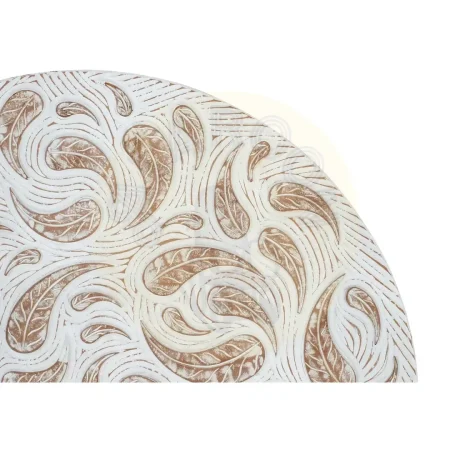 Panel decorativo Auriel en MDF acabado blanco decapé efecto envejecido estilo romántico y rústico 120x3x120cm - Giner y Colomer - 17296GYC - foto-secundaria-1