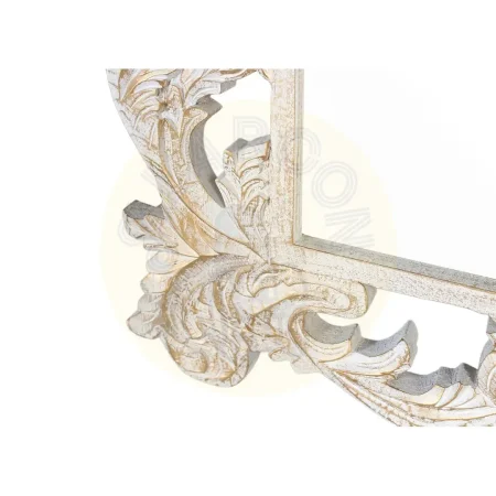 Espejo Brezo marco tallado en madera de mango acabado blanco envejecido con reflejos dorados 88x3.5x178cm - Giner y Colomer - 17326GYC - foto-secundaria-1
