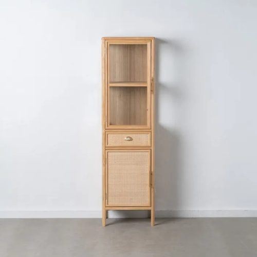 VITRINA NATURAL MADERA DM DECORACIÓN 47 X 34 X 170 CM IXIA