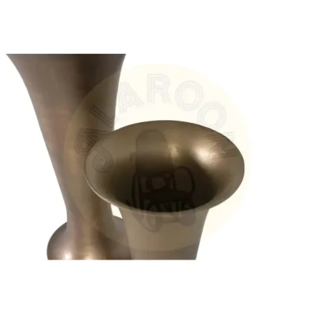 Set de 2 jarrones decorativos Kuvon en aluminio acabado bronce envejecido/ Grande 20. pequeño 25xGrande 20. pequeño 25xGrande 80. pequeño 62cm - Giner y Colomer - 2245GYC - foto-secundaria-1