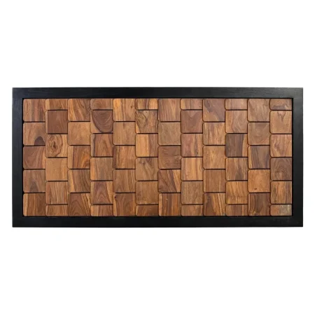 Cabecero Udaiput madera mango y palisandro tonos miel y negro acabado natural vetas visibles diseño atemporal 170x3.5x80cm - Giner y Colomer - 2362GYC - foto-blanco