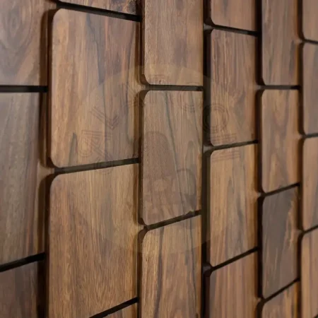 Armario Udaipur en madera de mango y palisandro tonos miel y negro 2 puertas cierre suave 3 estantes sistema antivuelco 95x40x175cm - Giner y Colomer - 2363GYC - foto-secundaria-2
