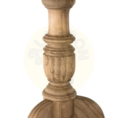 Mesa auxiliar Solstice redonda en madera de mindi color natural estilo colonial con acabado en barniz al agua mate versátil 70x70x77cm - Giner y Colomer - 2366GYC - foto-secundaria-3