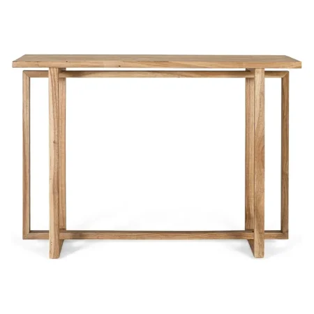 Consola Virelle en madera de mindi natural acabado mate diseño ligero ideal para recibidor 120x40x83cm - Giner y Colomer - 2367GYC - foto-blanco