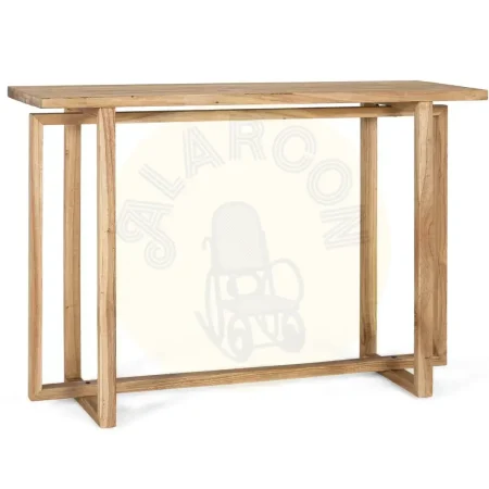 Consola Virelle en madera de mindi natural acabado mate diseño ligero ideal para recibidor 120x40x83cm - Giner y Colomer - 2367GYC - foto-secundaria-1