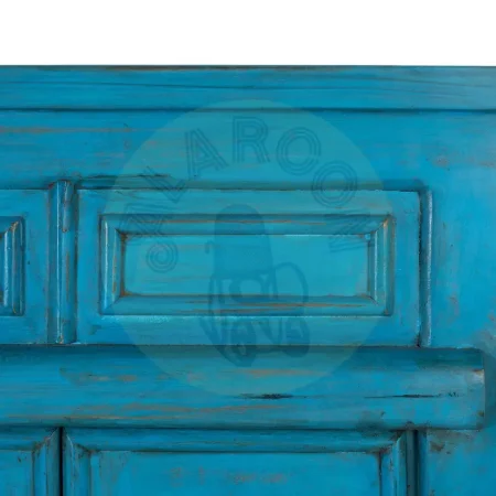 Aparador Viora artesanal en madera de mango rústico vintage 4 puertas 3 cajones 2 estantes con sistema antivuelco 110x40x110cm - Giner y Colomer - 2374GYC - foto-secundaria-2