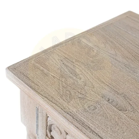 Aparador Origen en roble recuperado gris lavado con pátina envejecida estilo boho étnico 2 puertas 2 estantes patas elevadas barniz mate sostenible 90x40x86cm - Giner y Colomer - 2403GYC - foto-secundaria-2