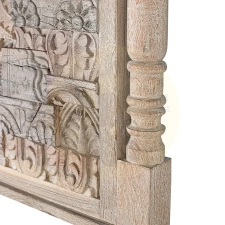 Cabecero Origen en madera de roble recuperada gris lavado estilo boho étnico 167x7x82cm - Giner y Colomer - 2406GYC - foto-secundaria-3