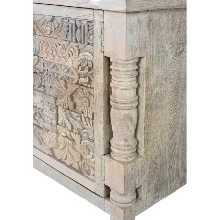 Mueble de TV Origen en roble recuperado gris lavado con 1 puerta 2 cajones y estante abierto 150x40x61cm - Giner y Colomer - 2408GYC - foto-secundaria-4