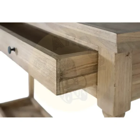 Consola Kumo estilo rústico moderno en madera de mindi acabado mate con cajón y estante inferior 100x30x78cm - Giner y Colomer - 2430GYC - foto-secundaria-4