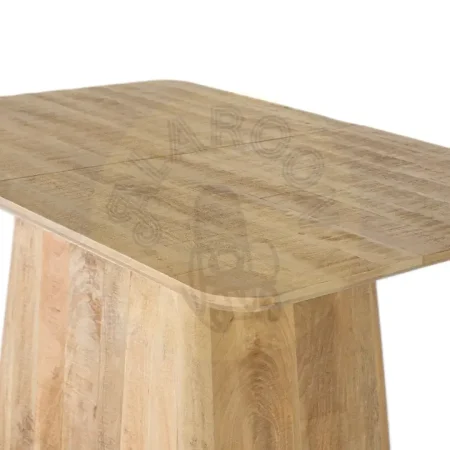 Mesa de comedor extensible Venecia madera maciza de mango sobre con moldura biselada y base tipo drum 150/ 150/200x100x77cm - Giner y Colomer - 2431GYC - foto-secundaria-10