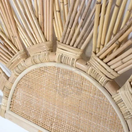 Cabecero Surat de rattan natural trenzado artesanal estilo boho 165x3x140cm - Giner y Colomer - 2436GYC - foto-secundaria-2