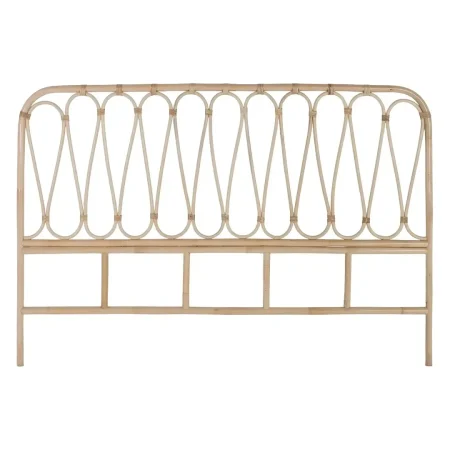 Cabecero Indore en rattan natural estilo boho artesanal para cama de matrimonio 165x3x113cm - Giner y Colomer - 2437GYC - foto-blanco