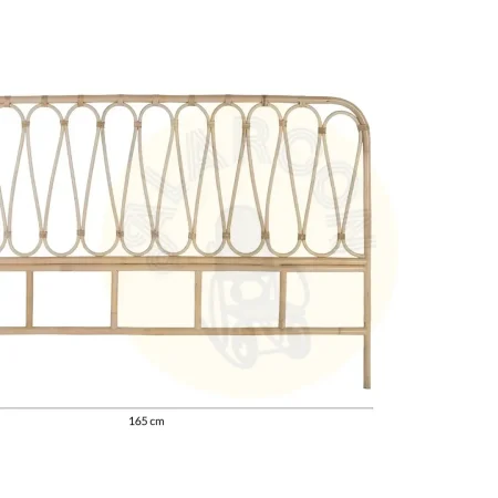 Cabecero Indore en rattan natural estilo boho artesanal para cama de matrimonio 165x3x113cm - Giner y Colomer - 2437GYC - foto-secundaria-3