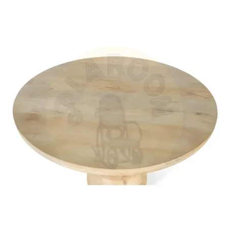 Mesa de centro Yara en madera de mango acabado natural estilo Japandi 90x90x30cm - Giner y Colomer - 2451GYC - foto-secundaria-1