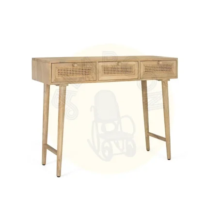 Consola Yara en madera de mango y rejilla de ratán estilo Japandi 120x40x92cm - Giner y Colomer - 2454GYC - foto-secundaria-1