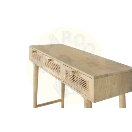 Consola Yara en madera de mango y rejilla de ratán estilo Japandi 120x40x92cm - Giner y Colomer - 2454GYC - foto-secundaria-2
