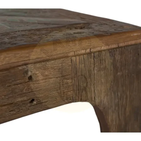 Mesa de centro Garden cuadrada de madera recuperada nogal envejecido multicolor estilo étnico floral 80x80x45cm - Giner y Colomer - 2494GYC - foto-secundaria-4