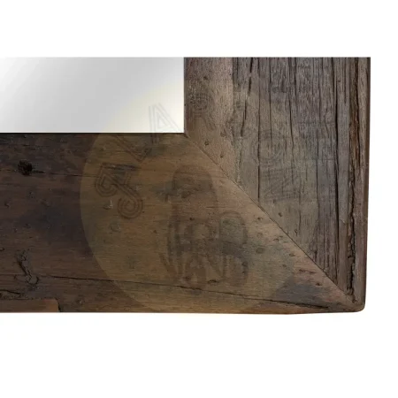 Espejo rectangular gran formato de madera recuperada con marco nogal envejecido multicolor estilo étnico floral 95x3x160cm - Giner y Colomer - 2497GYC - foto-secundaria-2