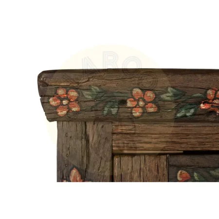 Mueble auxiliar Garden en madera recuperada estilo étnico floral con puerta y estante 61x35x102cm - Giner y Colomer - 2499GYC - foto-secundaria-3