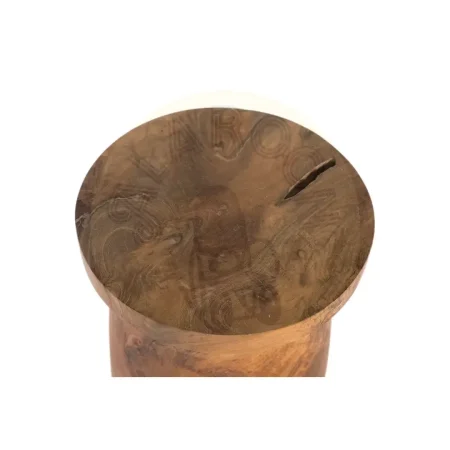 Taburete Astra madera de teca acabado mate tono marrón 29x29x38cm - Giner y Colomer - 2513GYC - foto-secundaria-1