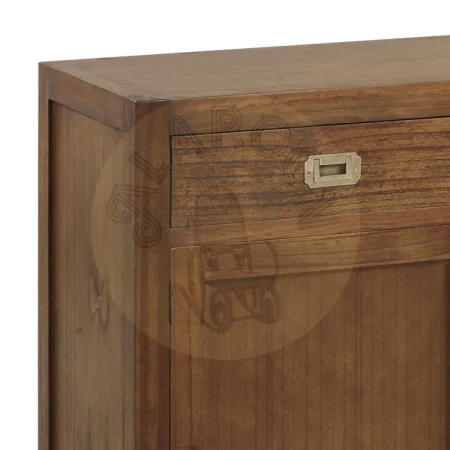 Bufet en mindi con 3 cajones 2 puertas de madera 2 puertas de cristal 3 estantes y accesorios de bronce 160x40x85cm - Moycor - 30001MYC - foto-secundaria-3
