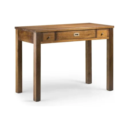 Escritorio en madera de mindi maciza con 3 cajones y cajón secreter accesorios de bronce 110x55x80cm - Moycor - 30005MYC - foto-blanco