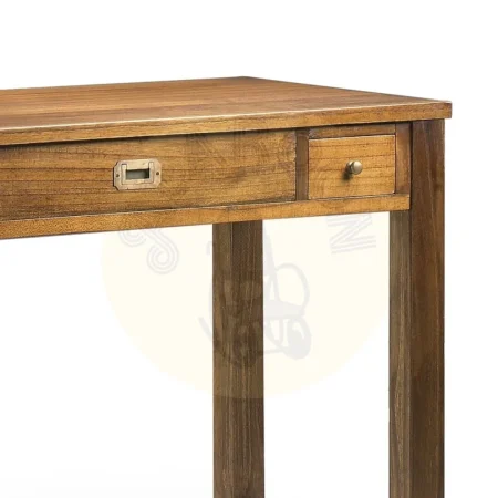Escritorio en madera de mindi maciza con 3 cajones y cajón secreter accesorios de bronce 110x55x80cm - Moycor - 30005MYC - foto-secundaria-4