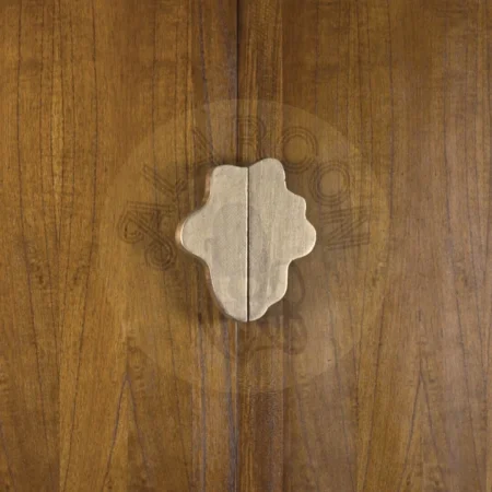 Aparador en mindi madera maciza con 7 cajones 2 puertas y cajón secreter accesorios de bronce 120x40x180cm - Moycor - 30014MYC - foto-secundaria-4