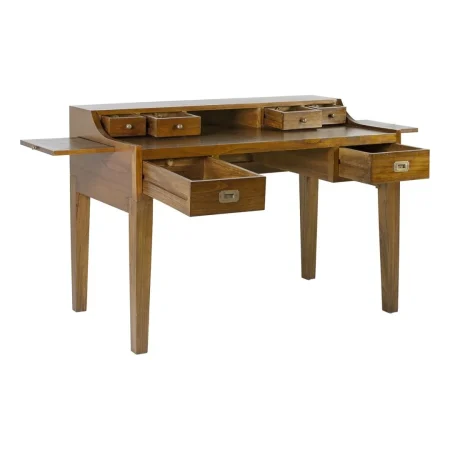 Escritorio Star de mindi 6 cajones 1 oculto bandejas laterales doble altura 125x70x78cm - Moycor - 30147MYC - foto-blanco
