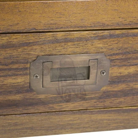 Mueble TV artesanal de madera de mindi con 2 cajones y detalles en bronce 130x40x40cm - Moycor - 30151MYC - foto-secundaria-2